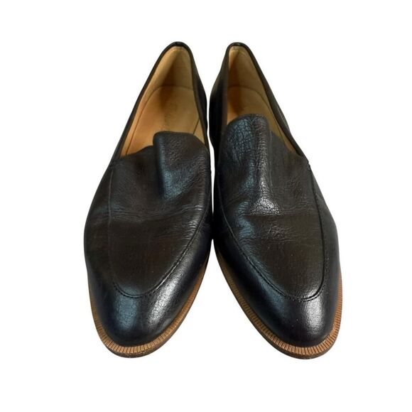 Madewell The Frances Black Leather Loafers Women’s Size 8 Slip-On Flats - Picture 3 of 10